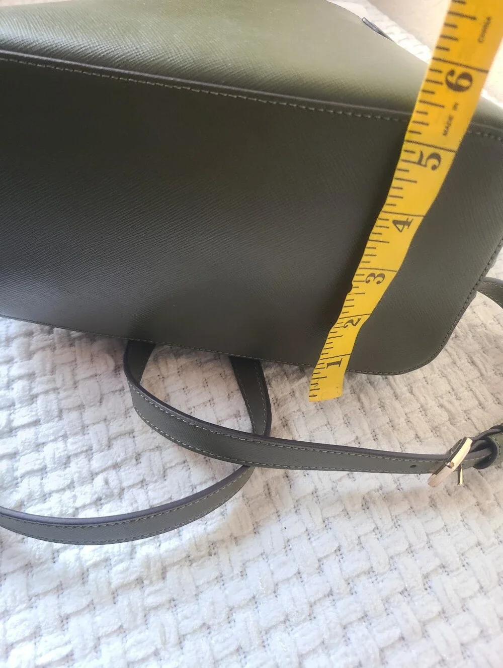 Kate Spade New York Olive Green Dome Backpack Saffiano Leather